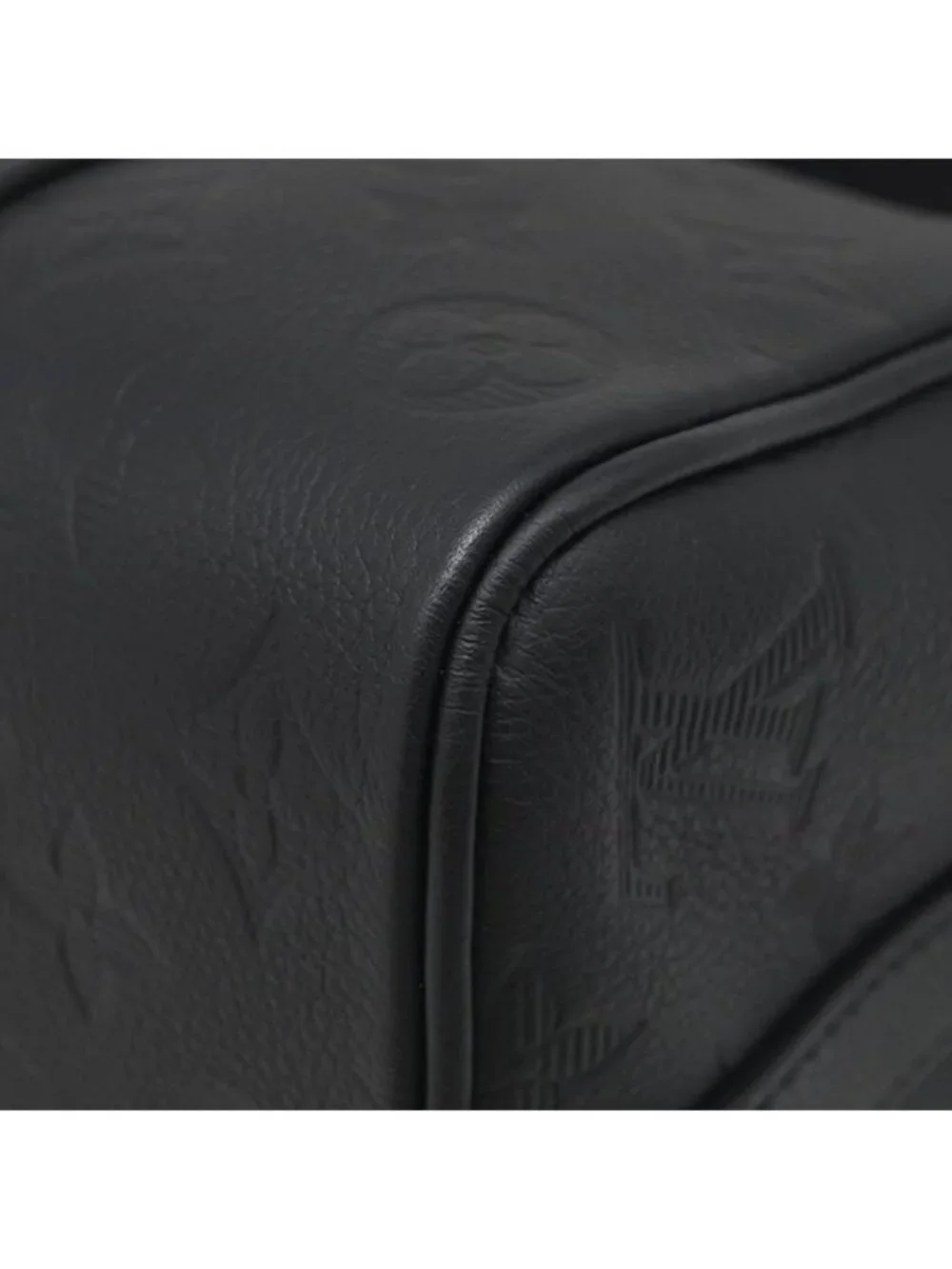 Louis Vuitton Shoulder Bag City Keepall Leather Monogram Shadow Noir Black